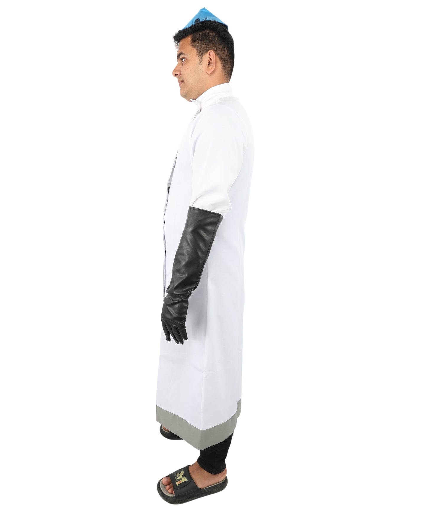 HPO Men’s Cartoon Chef Lab Coat Costume | Long White Coat Outfit | Cosplay, Halloween, Stage & Themed Party Costume