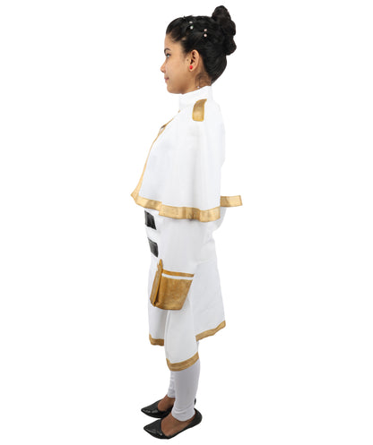 C-ZOFEK Frieren Elf Cosplay White Costume White Cape| Skirt, Pantyhose, Earrings