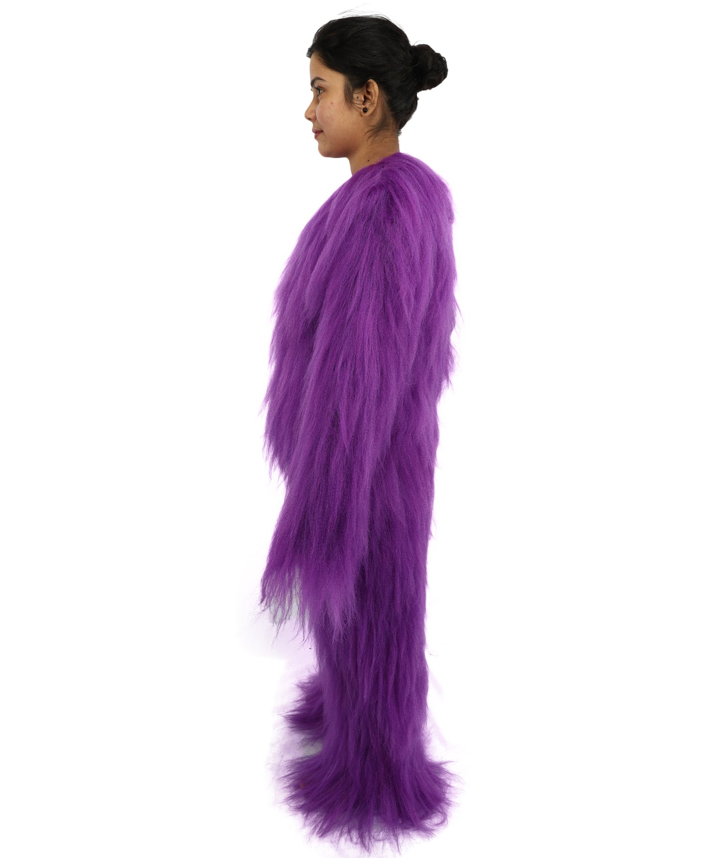 HPO Teen Extreme Hairy Person Costume Bundle & Mask Set - Full-Body Hair Suit Extra-Long Costume Wig for Halloween, Cosplay & Parties - Multiple Color Options