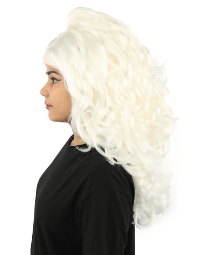 HPO Adult Long 20-Inch Curly Wig | Multiple Color Options | Ideal Cosplay, and Themed Parties | Soft, Natural-Looking, and Easy to Wear