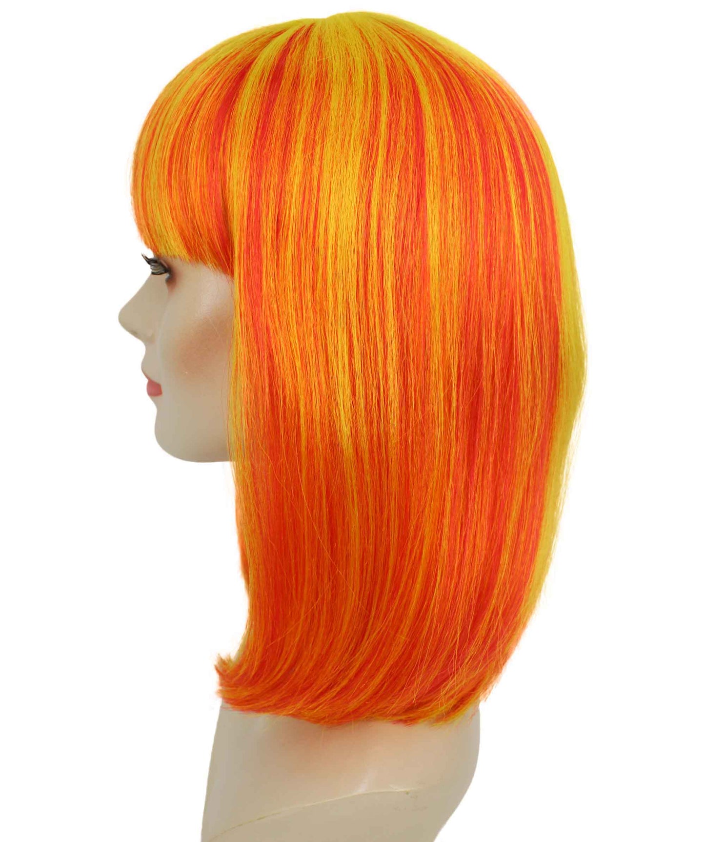 HPO Women's Shoulder Length Bob Wig Collection | Straight Halloween Wig Multiple Color Option | Premium Breathable Capless Cap