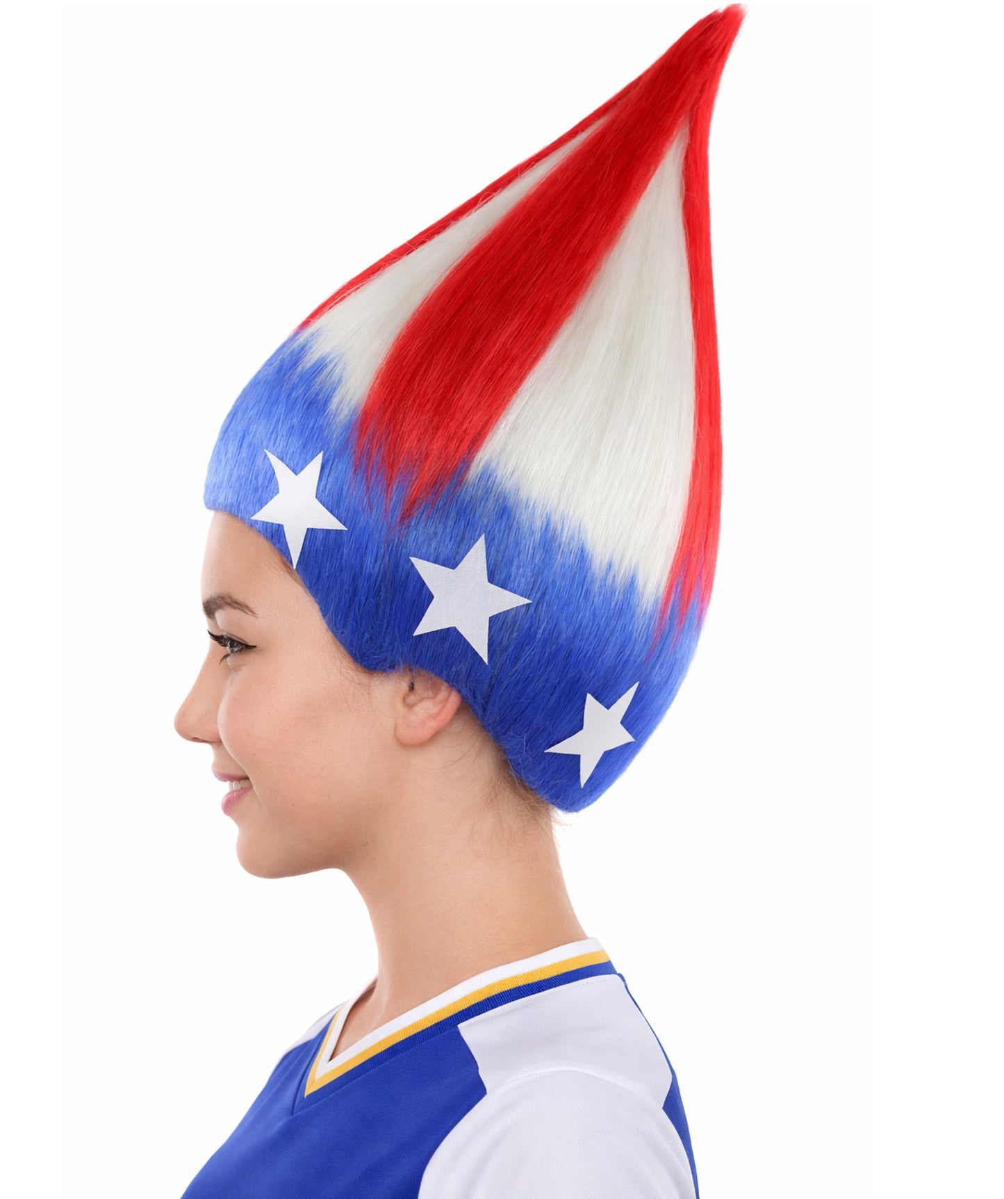 Fun Troll Wigs| Multiple Snake and Flag Options | Premium Breathable Capless Cap