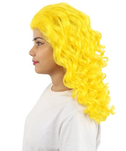 HPO Adult Women’s 16-Inch Medium Wig with Soft Curls | Multiple Color Options | Ideal for Cosplay, and Themed Events | Elegant, Versatile Hairpiece for Various Looks