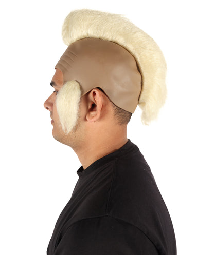 HPO Men’s Tough Black Guy T Mohawk Wig| Perfect for Halloween| Flame-retardant Synthetic Fiber