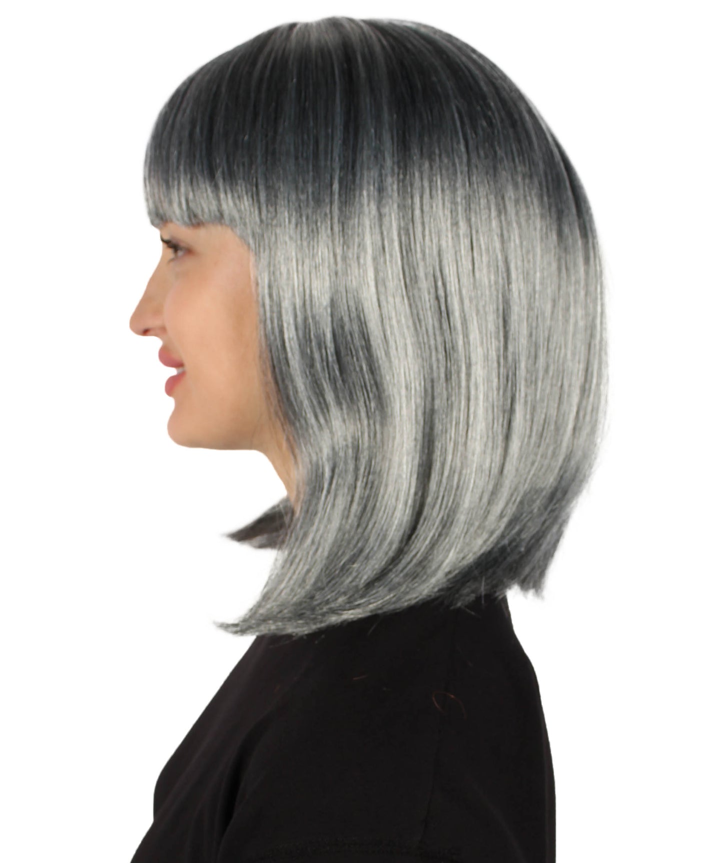HPO Women's Shoulder Length Bob Wig Collection | Straight Halloween Wig Multiple Color Option | Premium Breathable Capless Cap