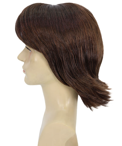 HPO Adult Male WIG 70s Heartthrob – Wavy Brown Wigs, Halloween and Cosplay Retro Themed Events, Premium Breathable Capless Cap