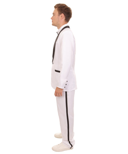 Men’s Jump Street Cop Movie White Tuxedo Black Bow Tie | All Sizes
