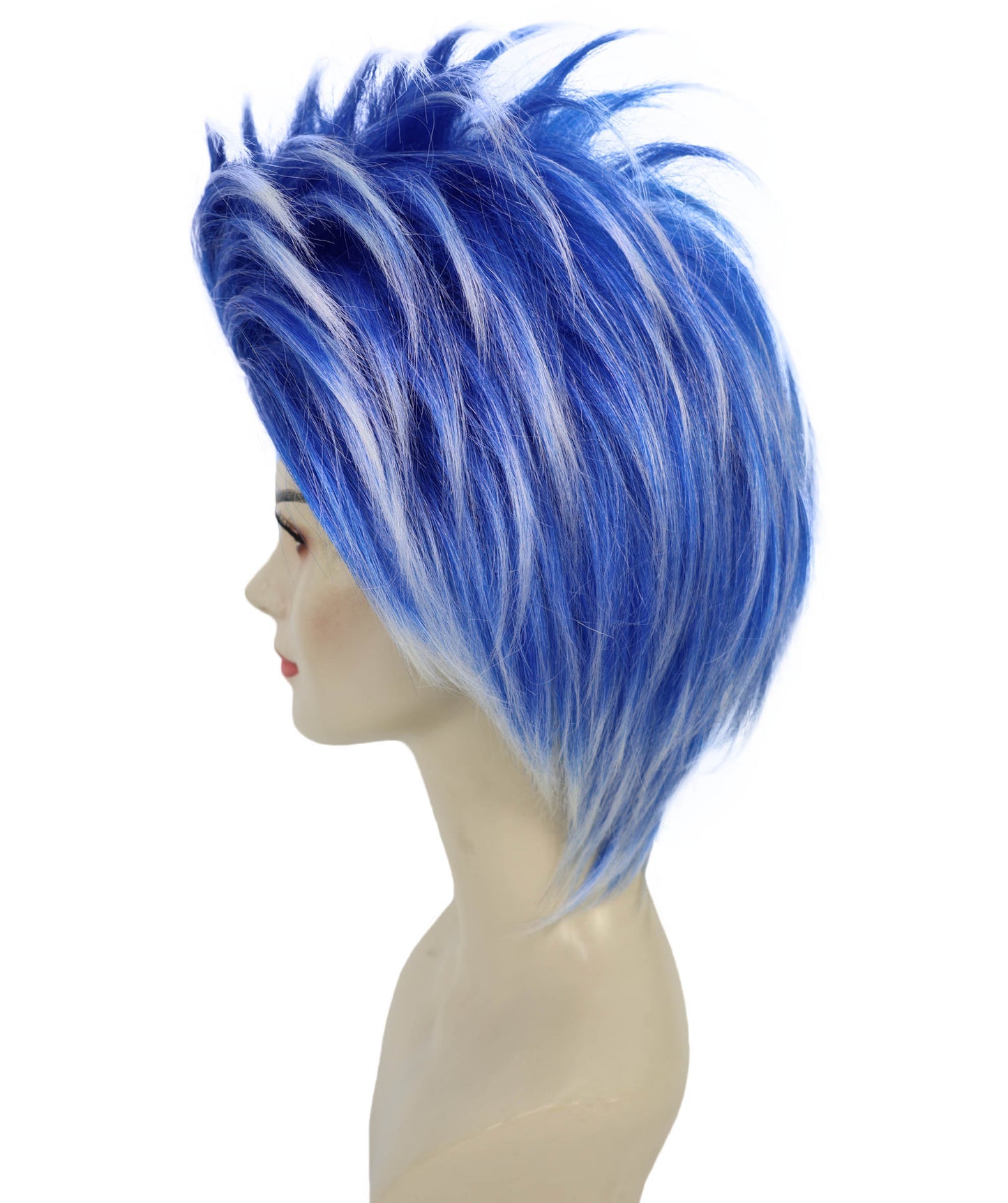 Unisex Blue Crazy Wig for Party & Halloween | Funky Synthetic Hair Wig for Adults & Teens