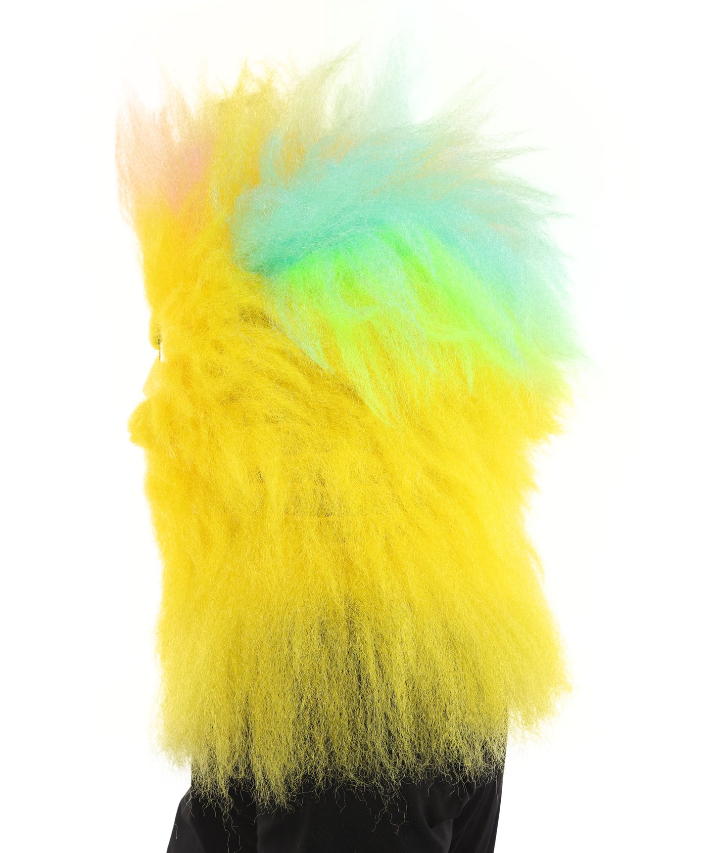 HPO Adult 74 Inch Full Animal Monster Bundle Costume & Mask Set – Yellow & Blue Furry Outfit with Screaming Head Mask | Ideal for Mascot Shows, Theater & Party Characters