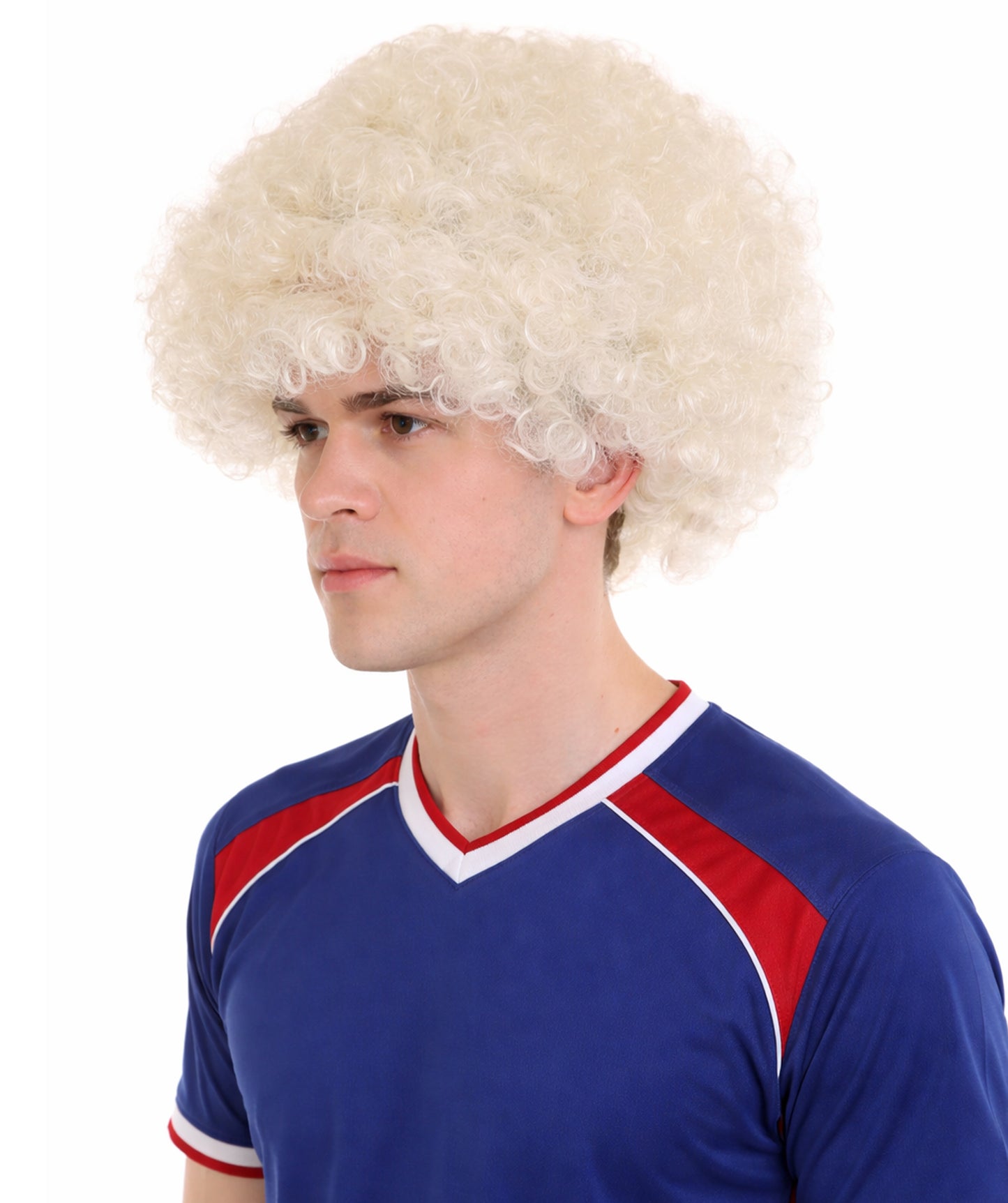 Green&White Unisex Afro Wig | Neon Green Jumbo Sports Wig
