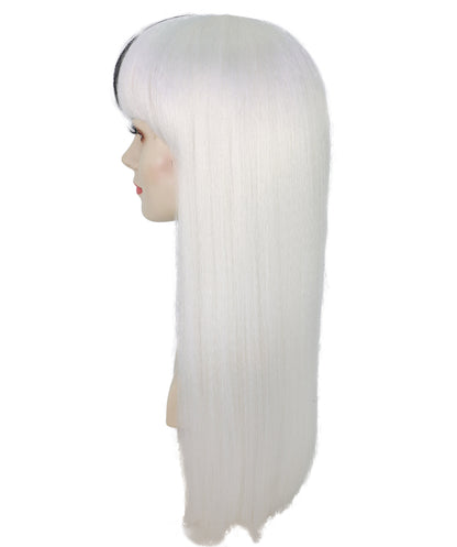 Midnight Lady | Women's Dark Red Color Straight Long Length Trendy Midnight Lady Wig