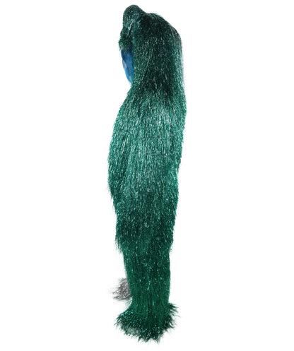 HPO Teen Extreme Hairy Two Part Costume Bundle & Mask Set - Full-Body Hair Suit Extra-Long Costume Wig for Halloween, Cosplay & Parties - Multiple Color Options
