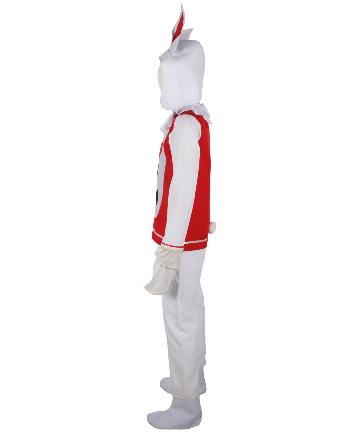 HPO Men's Red and White Rabbit Mascot Bunny Costume Suit | Perfect for Halloween| Flame-retardant Synthetic Fabric