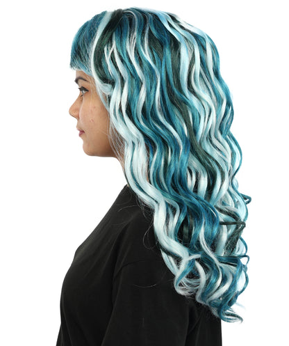 HPO Adult Women's Mullet Wig – Wavy Hair with Short Front and Long Back | Ideal for Cosplay, Themed Parties & Bold Character Looks