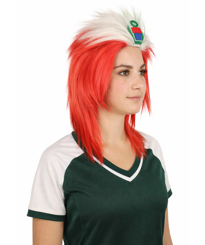 Peru Flag Sports,80's Mullet Wig | Premium Breathable Capless Cap