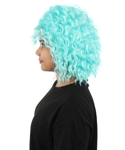 HPO Adult Women's Messy Teased Spiky Multicolor Wig | Curly Two-tone vibrant hue, create of synthetic fiber, extreme textured volume, breathable capless base | Party, Halloween, theater, drag, performance, costume events