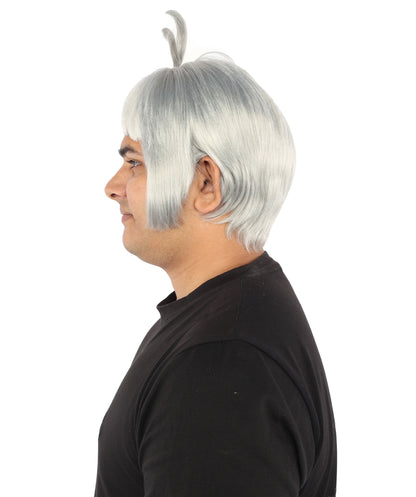 HPO Adult Men's Sleek Blunt Bob Wig | Multicolor Options | Solid color hue, create of synthetic fiber, straight smooth texture with bangs, breathable base | Party, Halloween, theater, drag, performance, costume events