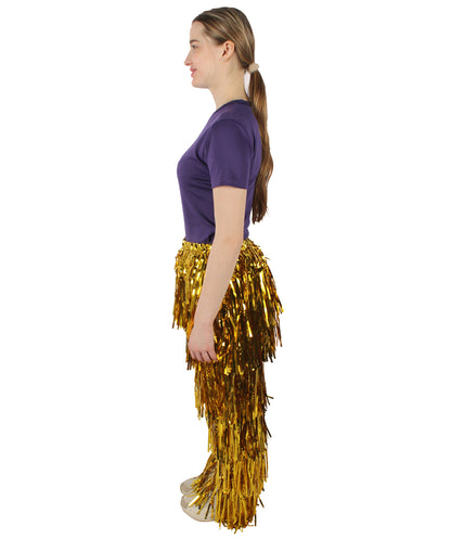 HPO Adult Women's Tinsel Fringed Tiered Multiple Color Options Trousers, Perfect for Halloween, Flame-retardant Synthetic Material