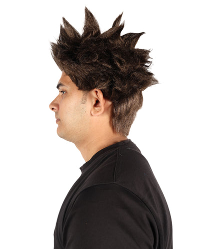 HPO Men’s Anime Young Ninja Nine Tail Yellow Blonde Spiky Wig