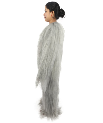 HPO Teen Extreme Hairy Person Costume Bundle & Mask Set - Full-Body Hair Suit Extra-Long Costume Wig for Halloween, Cosplay & Parties - Multiple Color Options