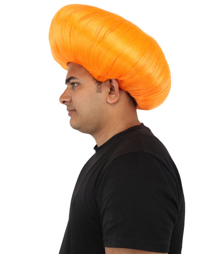 HPO Men's Mad Scientist Wig | High Volume White Vertical Hair with Faux Bald Cap Top & Structured Styling | Halloween Costume Party Theater Prop & Dress Up Accessory | Multicolor Options