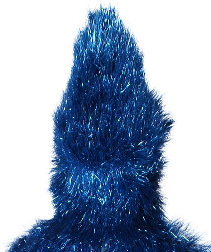 HPO Men's Furry Cardinal Mascot Tinsel Mask Costume, Halloween-Mask, Flame-retardant Tinsel Material