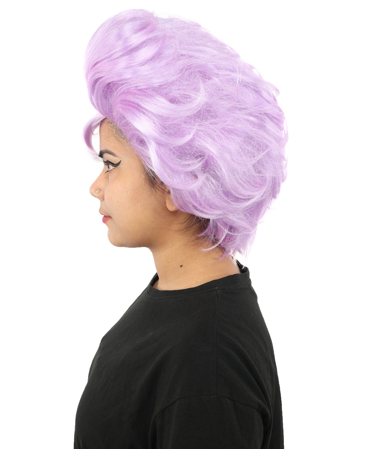 Women's Voluminous Retro Wig | Multiple Color Options, create of synthetic fiber, teased curly volume, breathable capless cap | Party, Halloween, theater, drag, performance, costume events