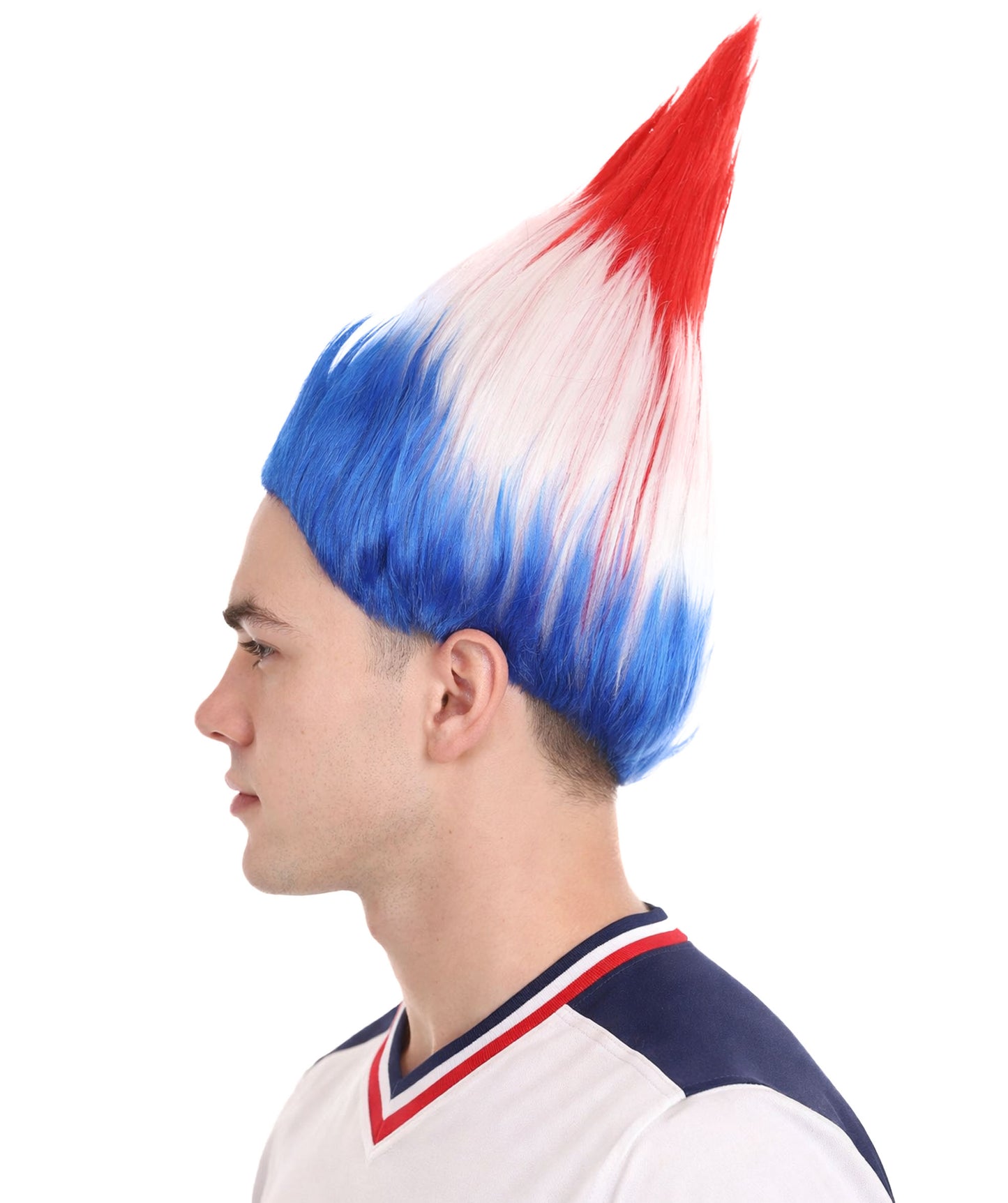 Croatia Flag Sport Troll Wig | Halloween Wigs | Premium Breathable Capless Cap