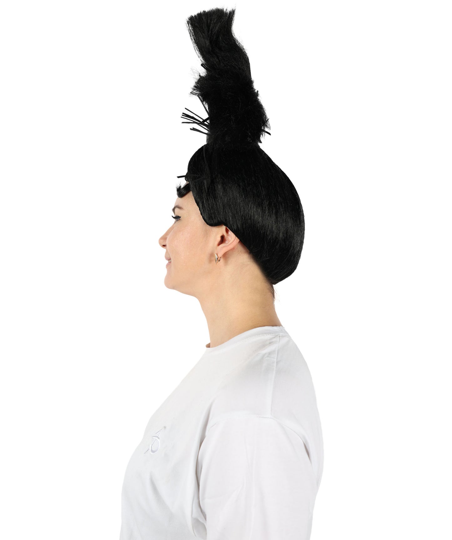 HPO Women's Black High Ponytail Wig I Perfect for Halloween Party I Flame-retardant Synthetic Fiber