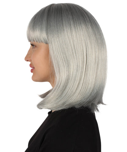 HPO Women's Shoulder Length Bob Wig Collection | Straight Halloween Wig Multiple Color Option | Premium Breathable Capless Cap
