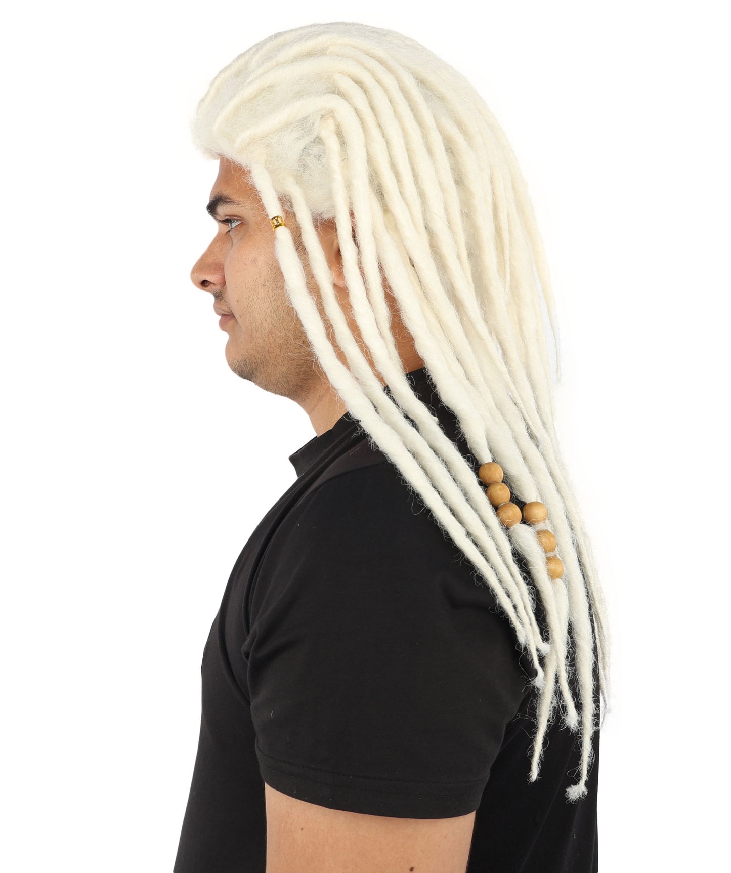 HPO Men’s Blonde Dreadlock Wig | Ideal for Cosplay, Halloween and Themed Parties | 22 Inch Realistic Texture, Adjustable Cap, and Comfortable Fit