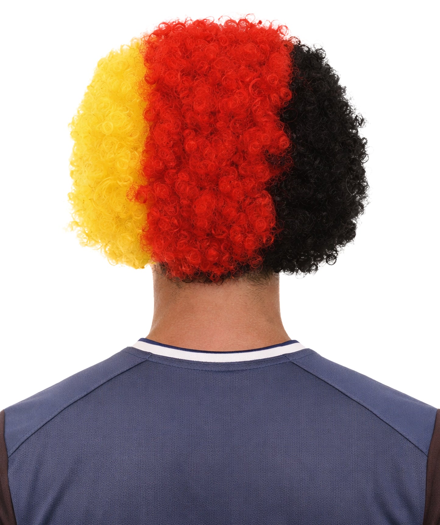 Germany Sport Afro Fun Wig | Jumbo Red Black Yellow Wig