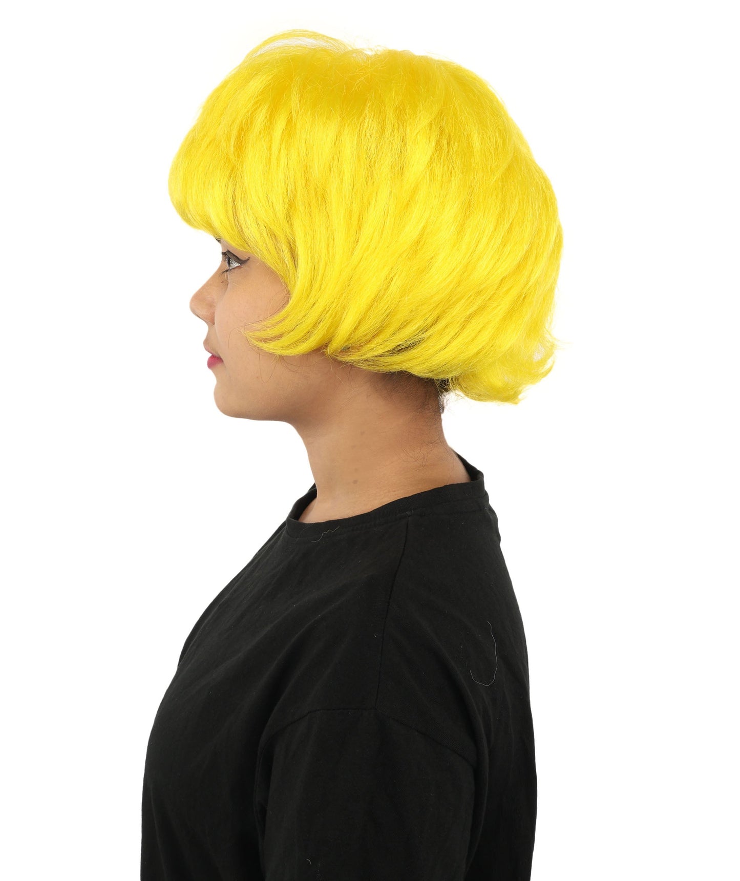 HPO Adult Women's Short Silver White Pixie Wig  | Edgy Layered Cut with Bangs | Synthetic Hair Wig for Stage Fashion, Cosplay, Halloween & Bold Party Looks
