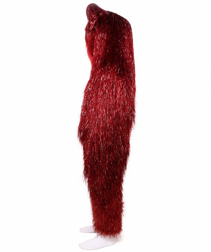 HPO Unisex Teen Extreme Tinsel Hairy Person Costume Bundle & Mask Set - Full-Body Tinsel Hair Suit Extra-Long Costume Wig for Halloween, Cosplay & Parties - Multiple Color Options