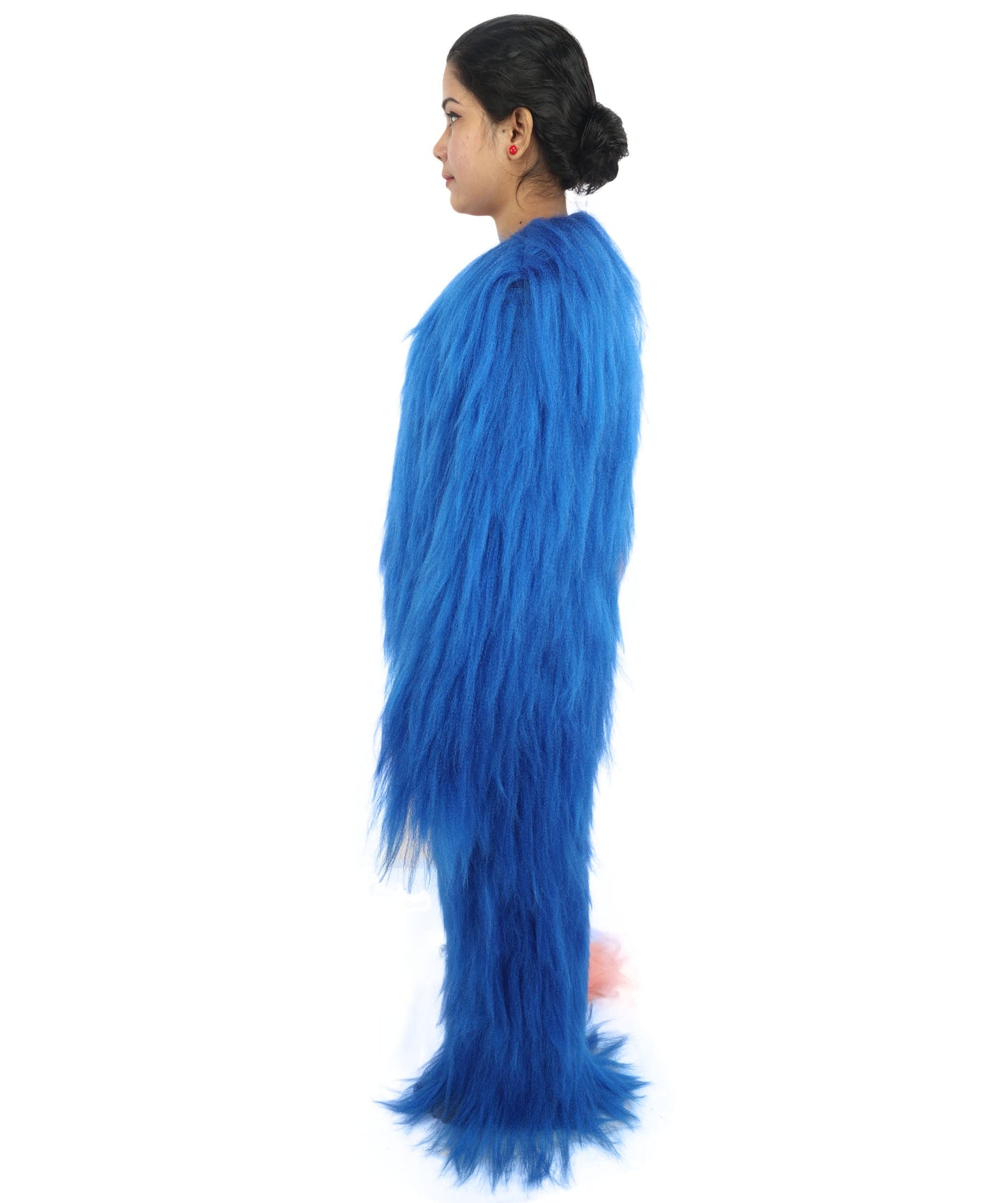 HPO Teen Extreme Hairy Person Two Part Costume, Mask and Bundle Set - Full-Body Hair Suit Extra-Long Costume Wig for Halloween, Cosplay & Parties - Multiple Color Options