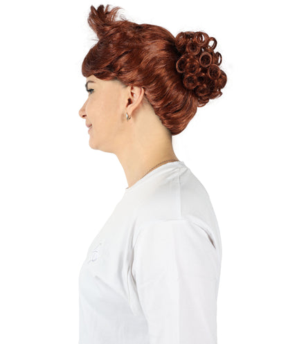 HPO Women's Bun Style 50s Housewife Multiple Wig | Halloween and Cosplay Wig | Flame-retardant Synthetic Fiber
