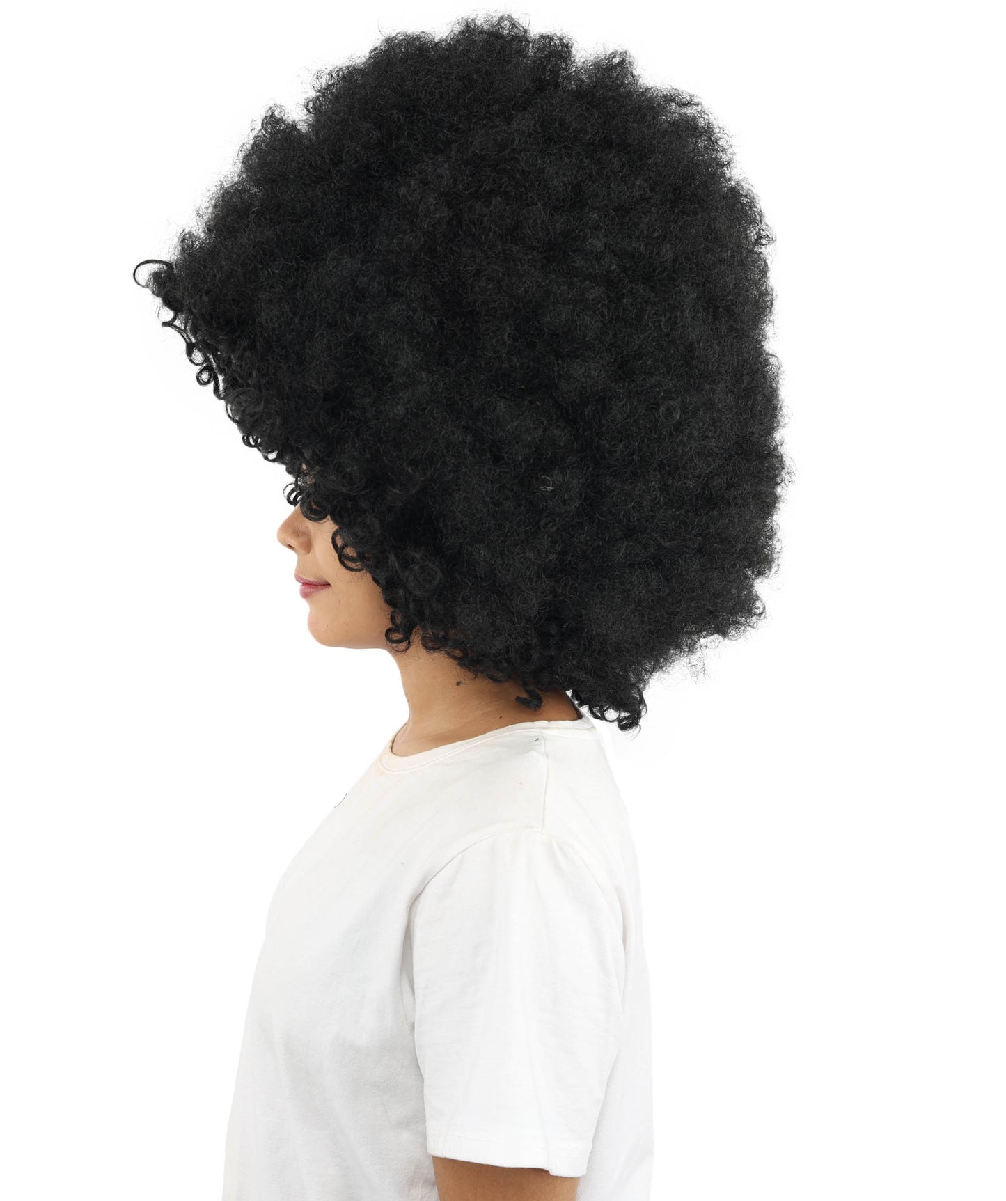 HPO Women's Giant White Glitter Afro Wig | Massive Puffy Sparkle Hair with Silver Sheen, Synthetic Fiber & Breathable Cap | Halloween, Troll Roleplay, 70s Disco Party, Theater & Funny Costume