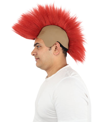 HPO Men’s Red Spiky Wig | Cosplay, and Themed Events | Bold, High-Volume Style for Character Transformation