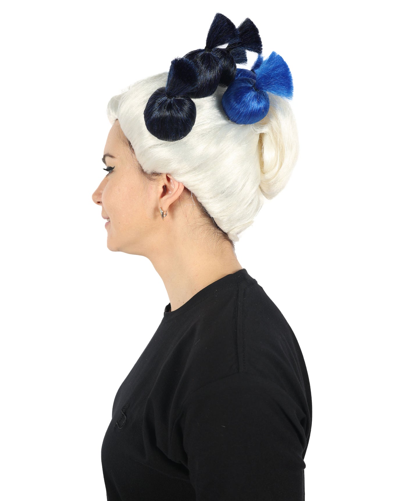 HPO Women's Dramatic Elegant Updo Bun Wig | Multiple color options | Flame-retardant Synthetic Fiber