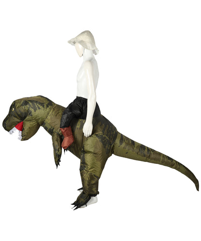 HPO Unisex Dino Rider Costume – Fierce Dinosaur and Rider Outfit for Halloween,Festivals – Lightweight, Comfortable, One Size Fits Most
