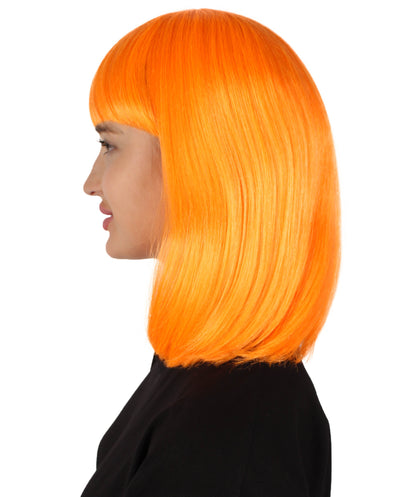 HPO Women's Shoulder Length Bob Wig Collection | Straight Halloween Wig Multiple Color Option | Premium Breathable Capless Cap
