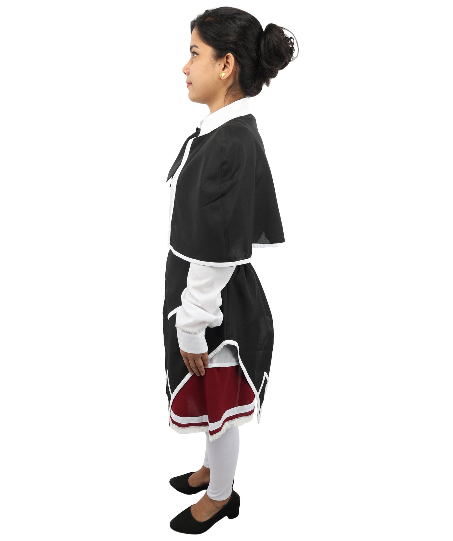 HPO Women's Anime Manga Series Protagonist Red Uniform Costume Set, Suitable for Halloween, Flame-retardant Synthetic Fabric