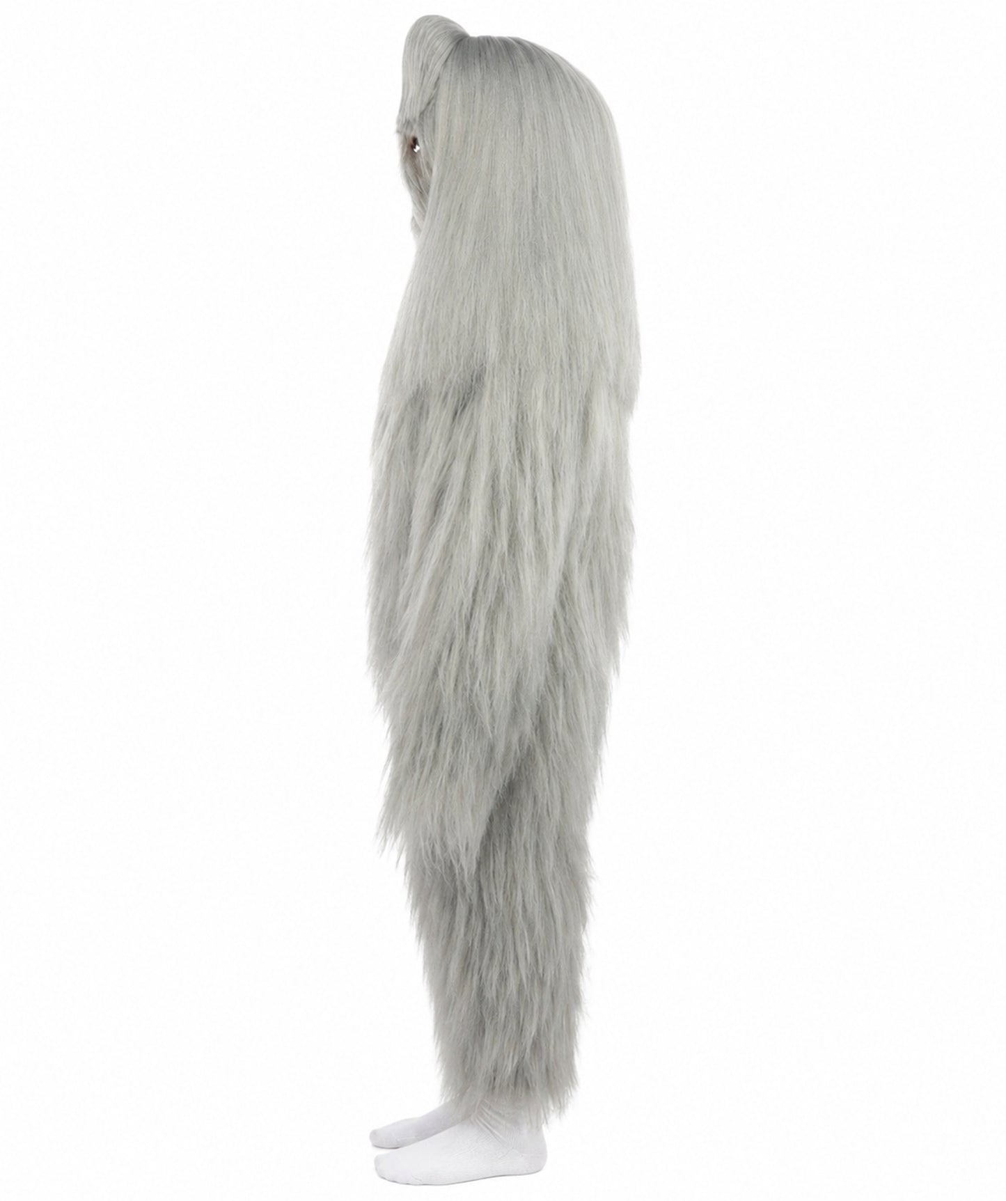 HPO Teen Extreme Hairy Person Costume Bundle & Mask Set - Full-Body Hair Suit Extra-Long Costume Wig for Halloween, Cosplay & Parties - Multiple Color Options