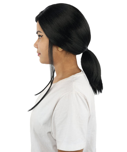 HPO Women’s Margo Gru-Inspired Long-Length Brown Wig | 17 Inch Hairpiece Halloween, Cosplay, and Themed Parties | Natural-Looking Synthetic hair with Capless Cap