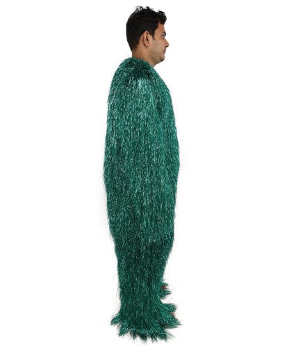 HPO Unisex Teen Extreme Tinsel Hairy Person Costume Bundle & Mask Set - Full-Body Tinsel Hair Suit Extra-Long Costume Wig for Halloween, Cosplay & Parties - Multiple Color Options