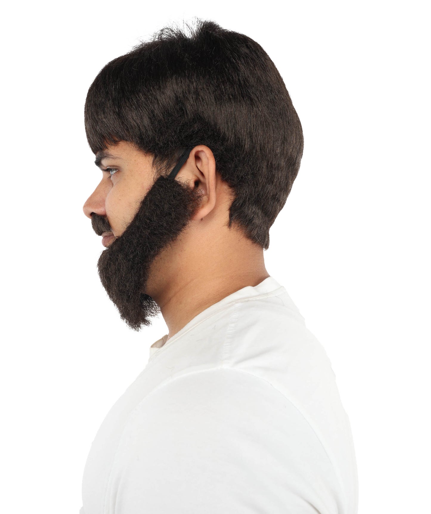 HPO Men’s Scottish Actor-Inspired Wig, Beard & Mustache Set | Dark Brown Wig | Adjustable Fit for Stage, Cosplay & Events