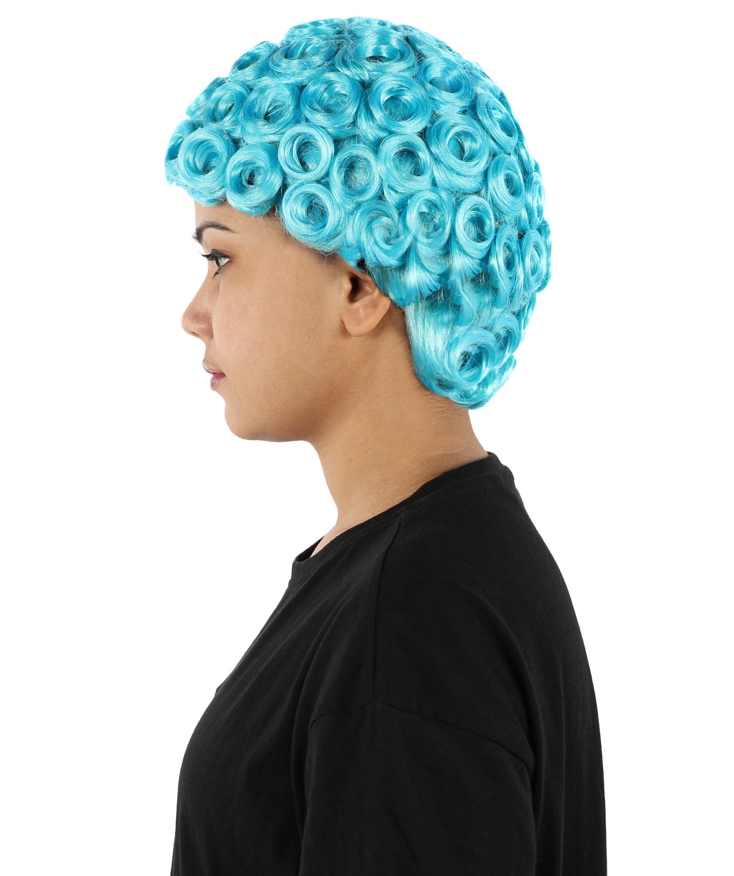 HPO Women's Blue Spiky Cosplay Wig | Anime-Inspired Synthetic Hairpiece | Synthetic Fibers with Adjustable Breathable Cap for Halloween, Stage & Parties