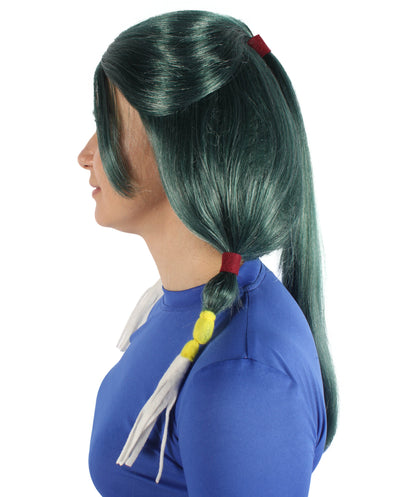 Women's Anime Mechanical Student Mix Green Pigtail Wig | Perfect for | Flame-retardant Synthetic Fiber