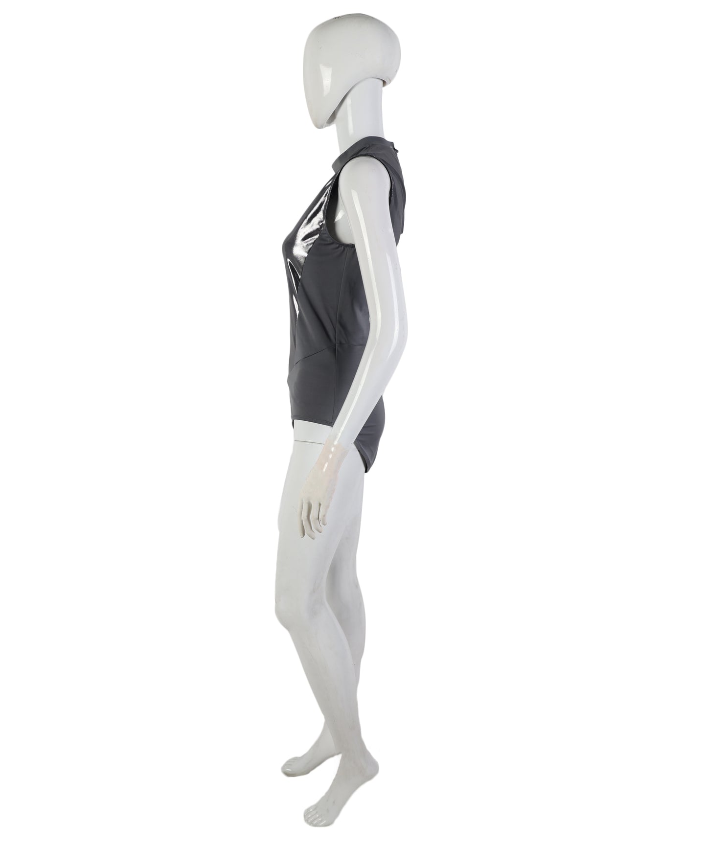 HPO Women's Classic Grey Bodysuit Costume | Women’s One Piece Swimsuit & Beach Wear Outfit | Well suited to Party & Club Wear