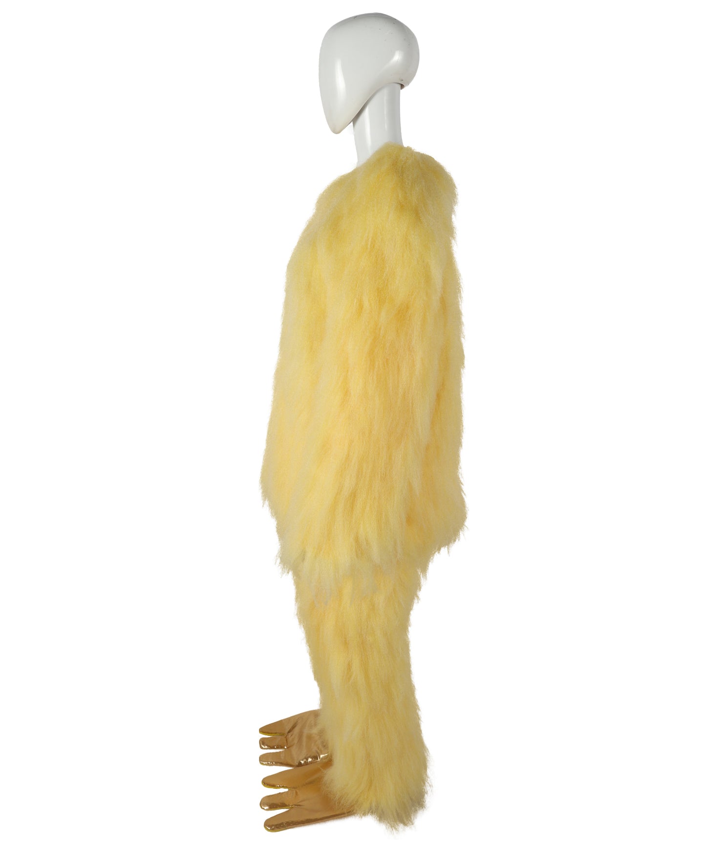 HPO Unisex Yellow Monster Mascot Costume, Mask and Bundle | Full Body Plush Furry Suit with Headpiece, Hands & Feet | Fun Cartoon Outfit for Halloween, Parades & Stage Performances
